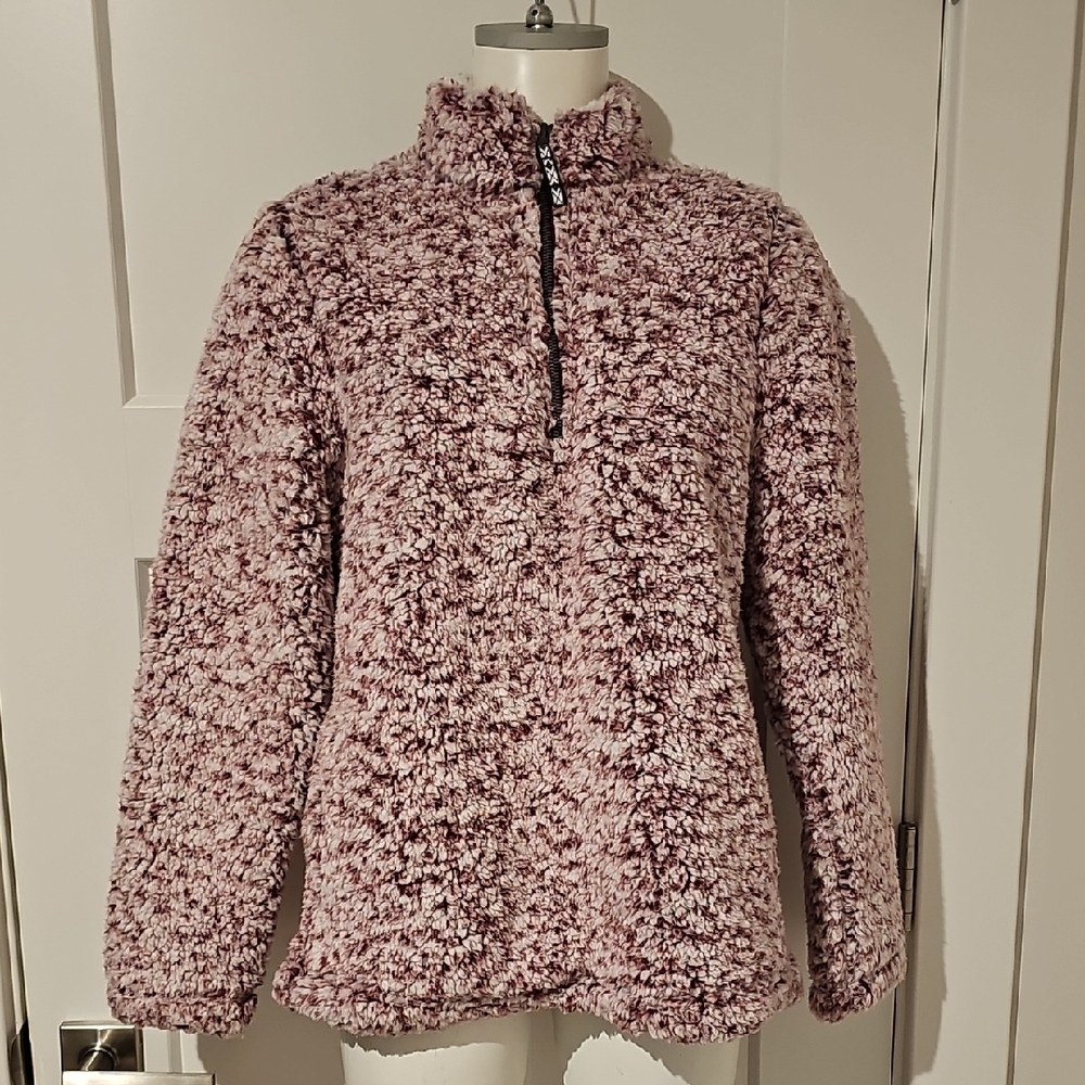 Like New Time And Tru Sherpa Quarter Zip Pullovet